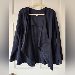 Women's Navy Open Front Jacket
